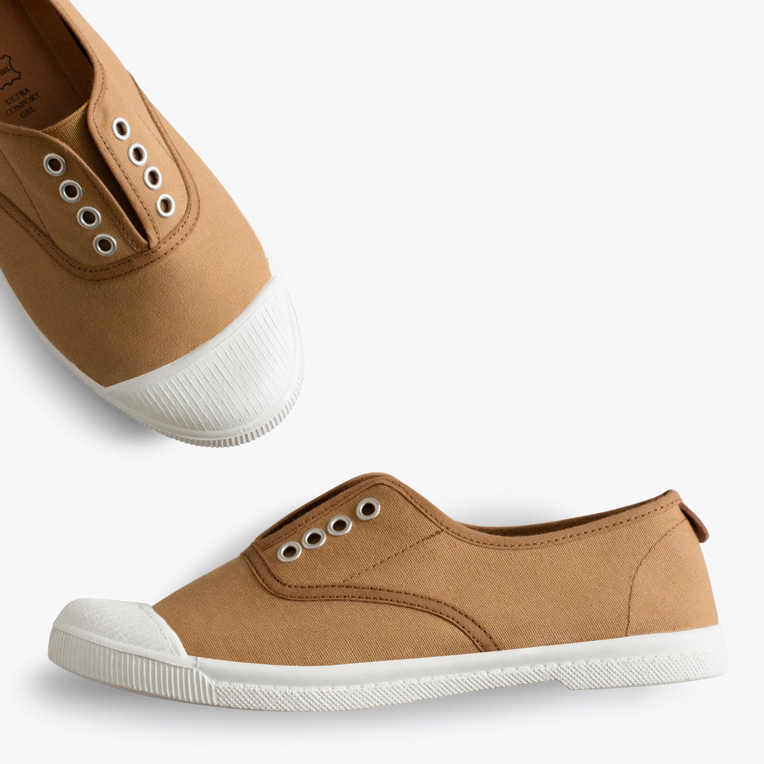 WAY - Zapatillas sin cordones de lona MARRÓN - miMaO ®