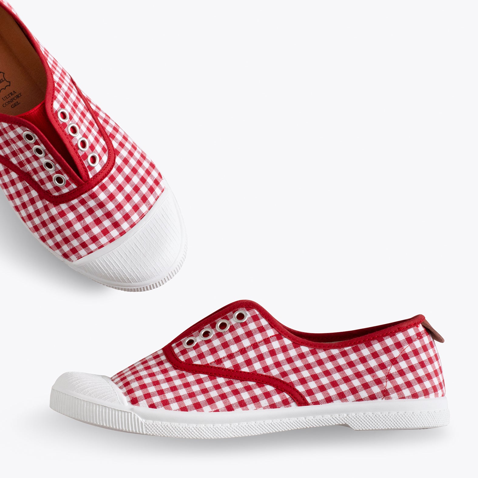 WAY - Zapatillas sin cordones de lona vichy ROJO - miMaO ®