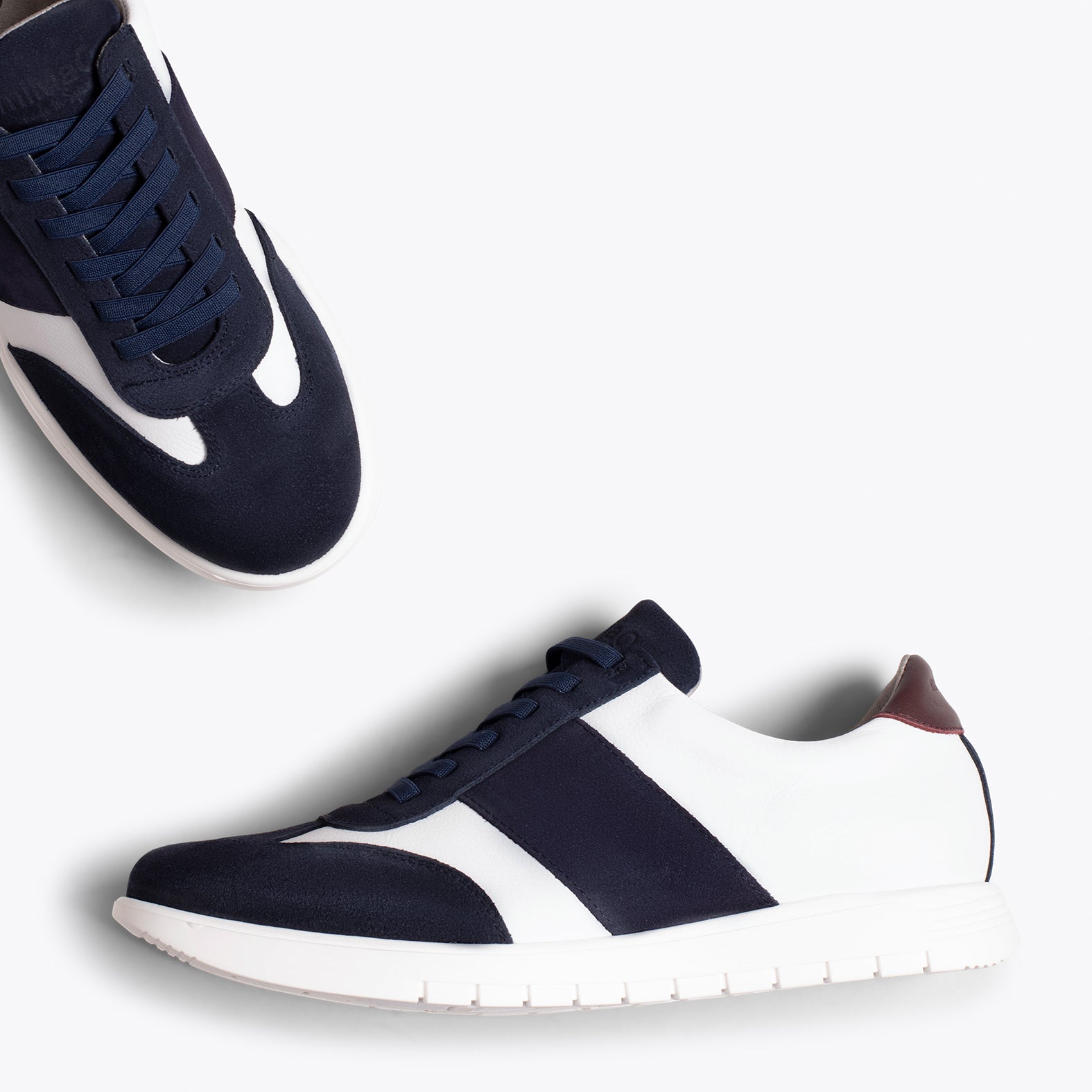 SPORT  Deportivo casual MARINO Y BLANCO de piel combinada