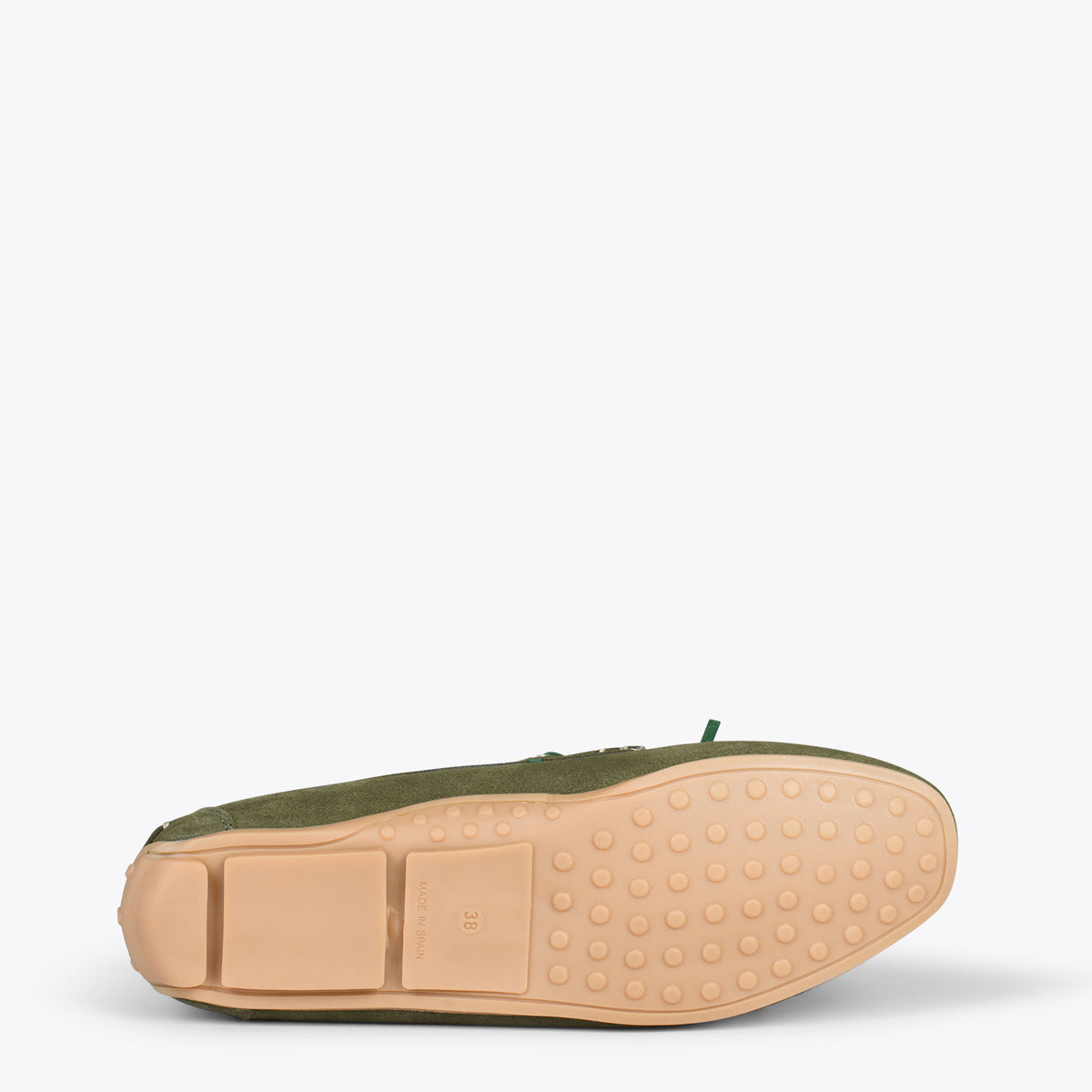 LAZO – Mocasines planos de mujer con plantilla extraíble VERDE