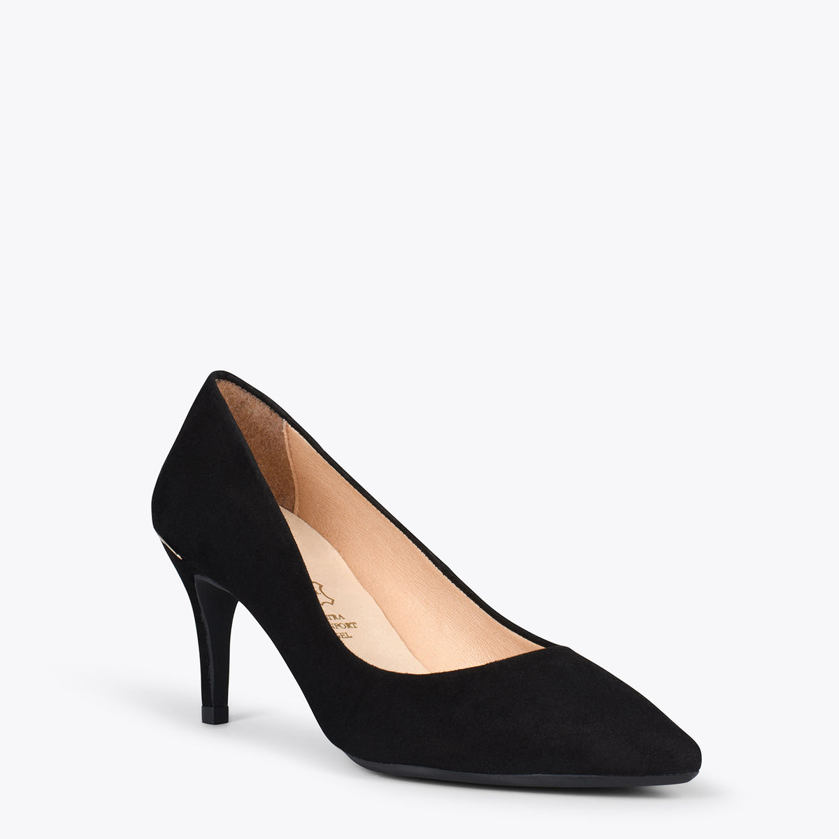 STILETTO MIDNIGHT – Zapatos de tacón de aguja con adorno metalizado NEGRO