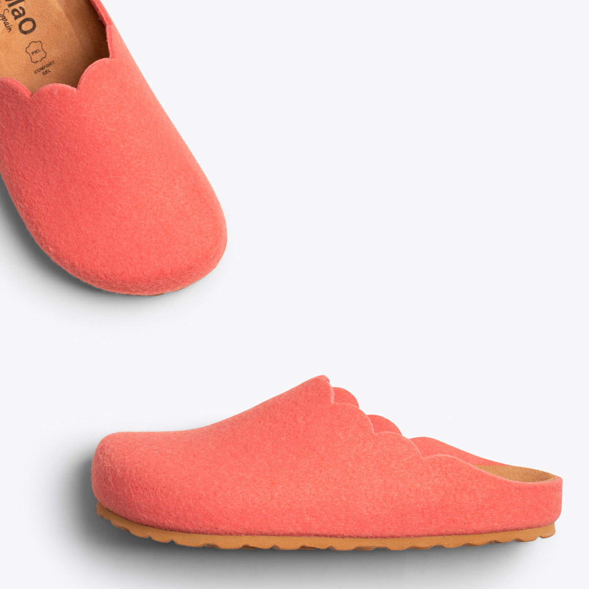 SWEET HOME - SALMON felt home slipper
