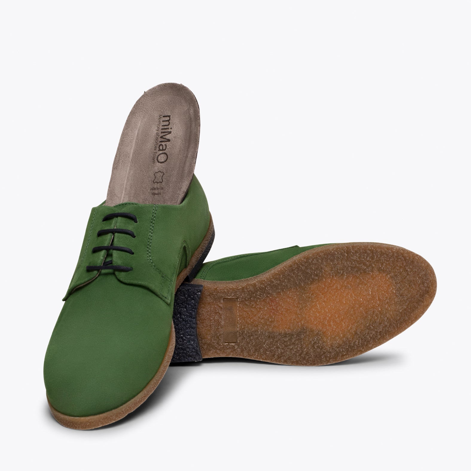 BLUCHER – GREEN classic shoes with laces