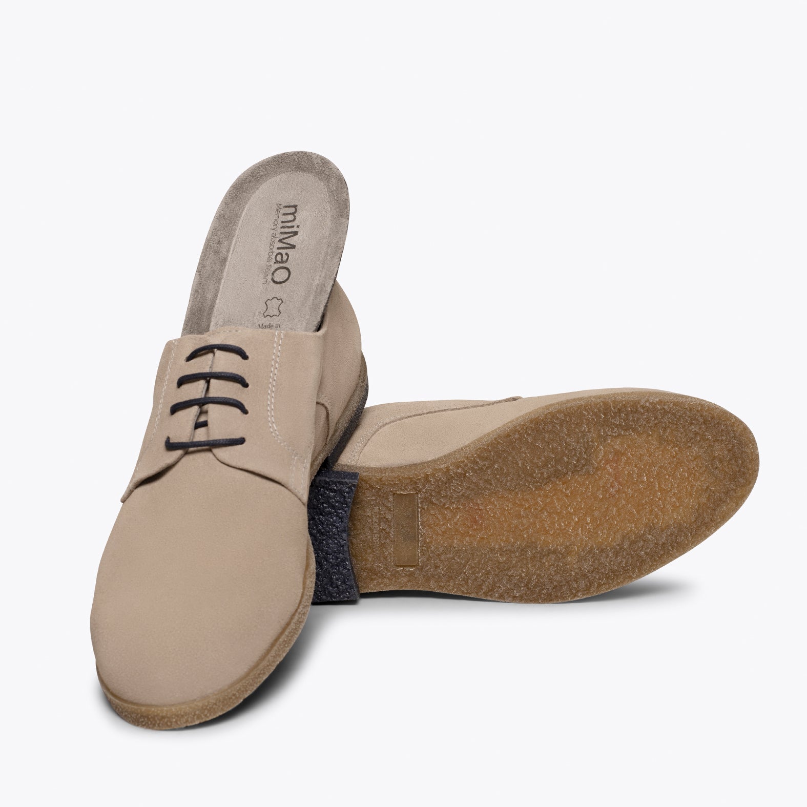 BLUCHER – GREY classic shoes with laces