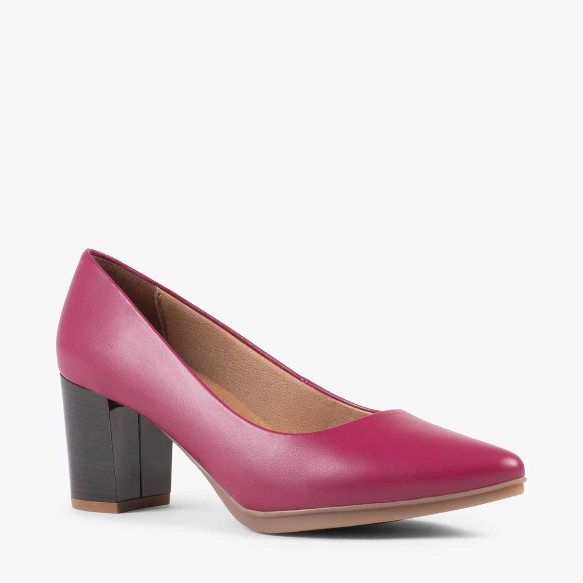 URBAN S SALON – Zapatos de tacón medio de napa BURDEOS