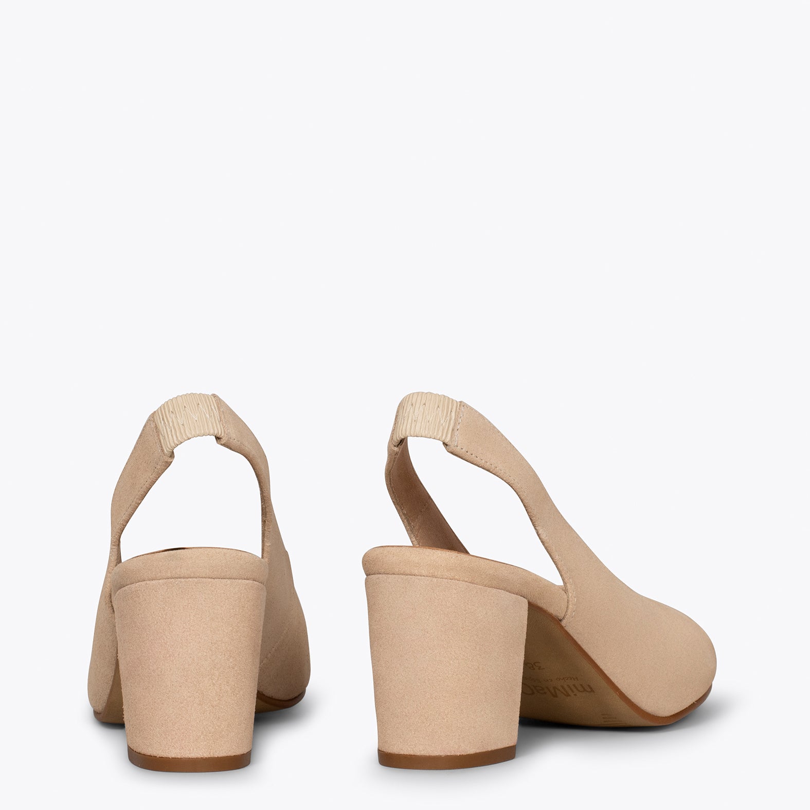 WOMAN - Zapatos destalonados peep-toe BEIGE
