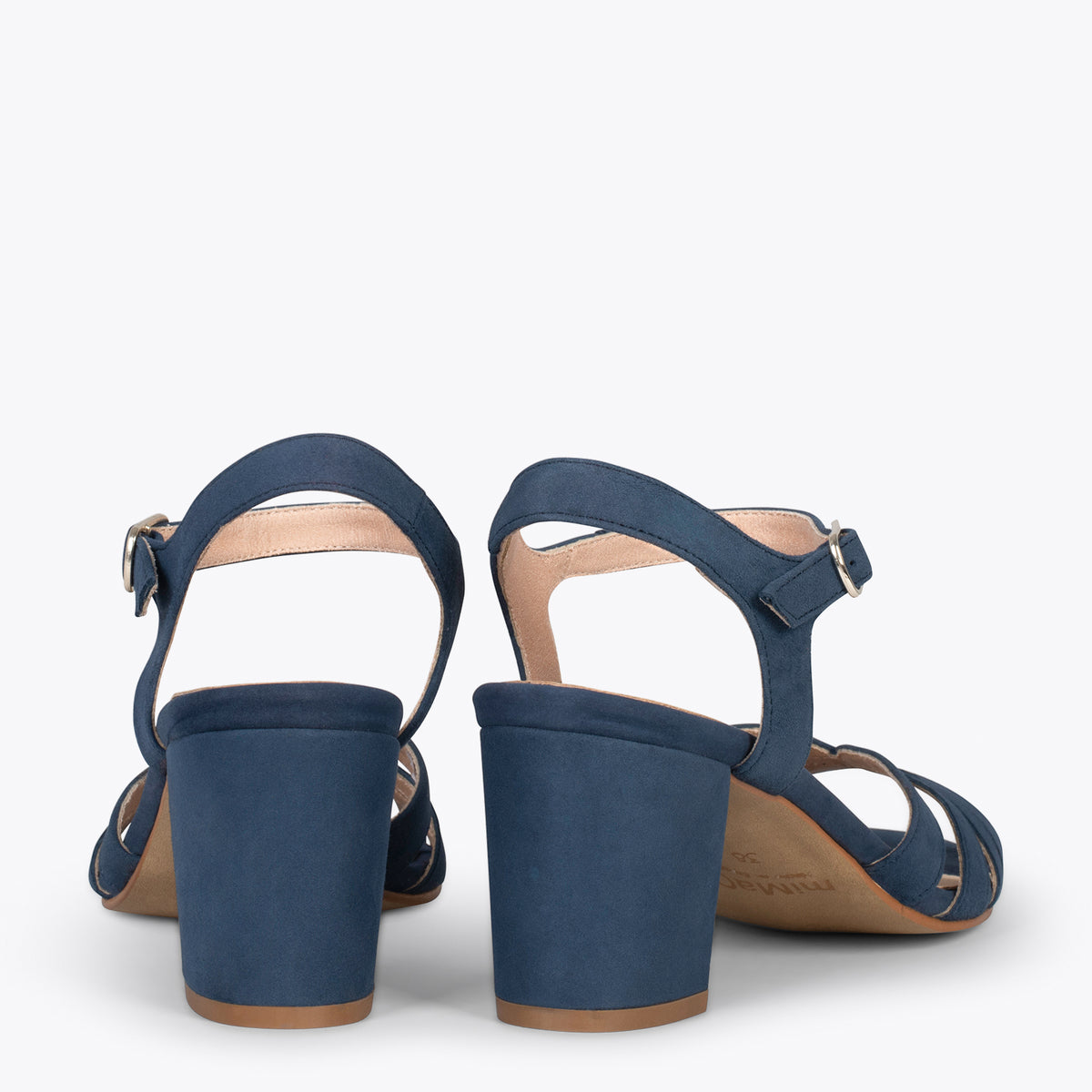 MUSA – Sandalias de tacón ancho MARINO