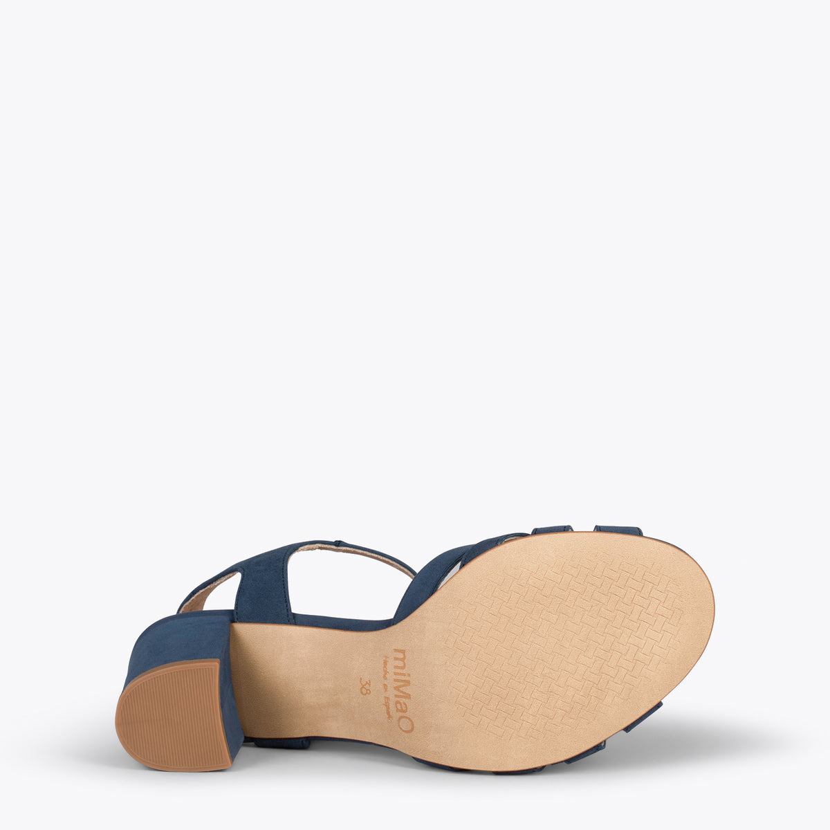 MUSA – Sandalias de tacón ancho MARINO