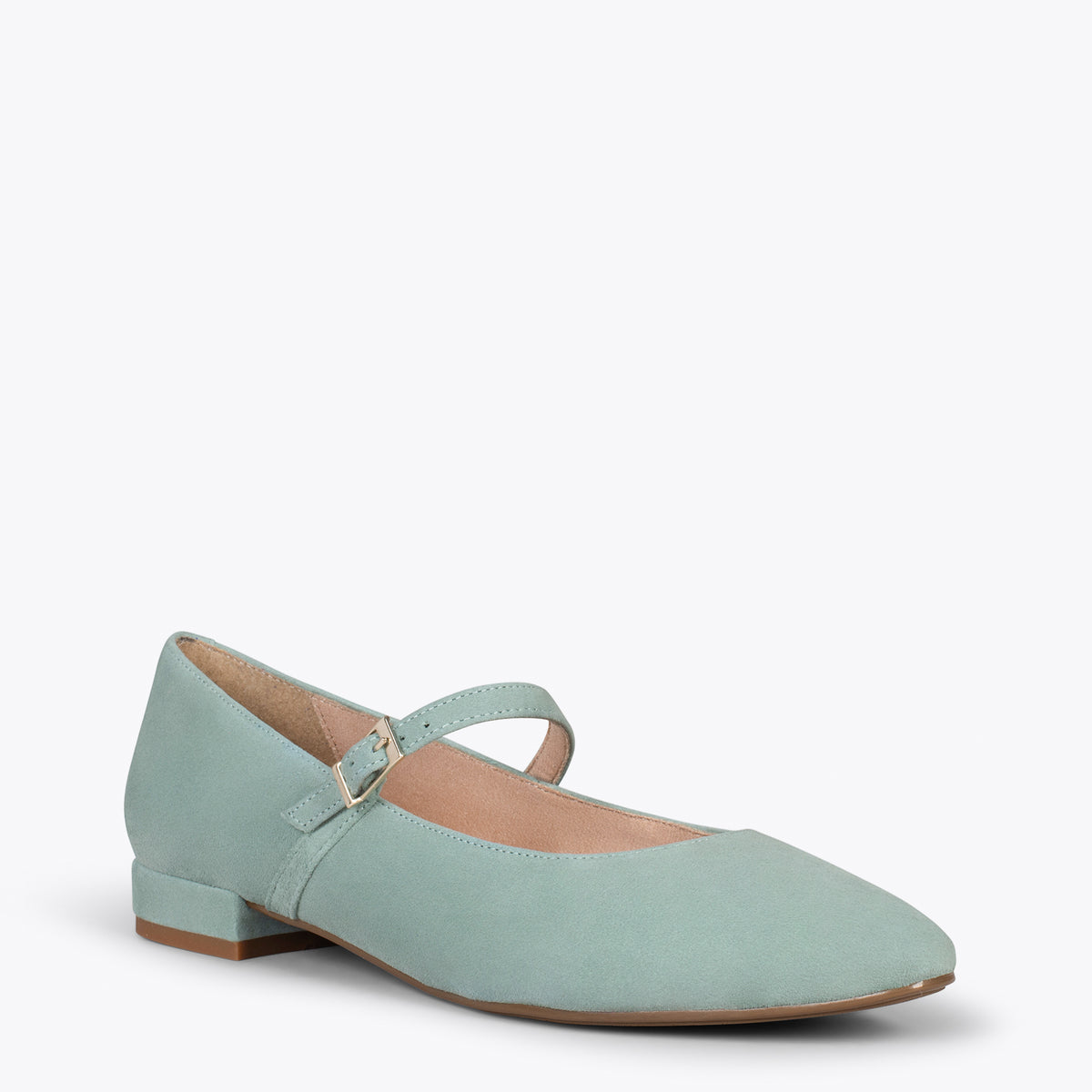 MERCEDITAS - Zapatos planos con hebilla VERDE AGUA