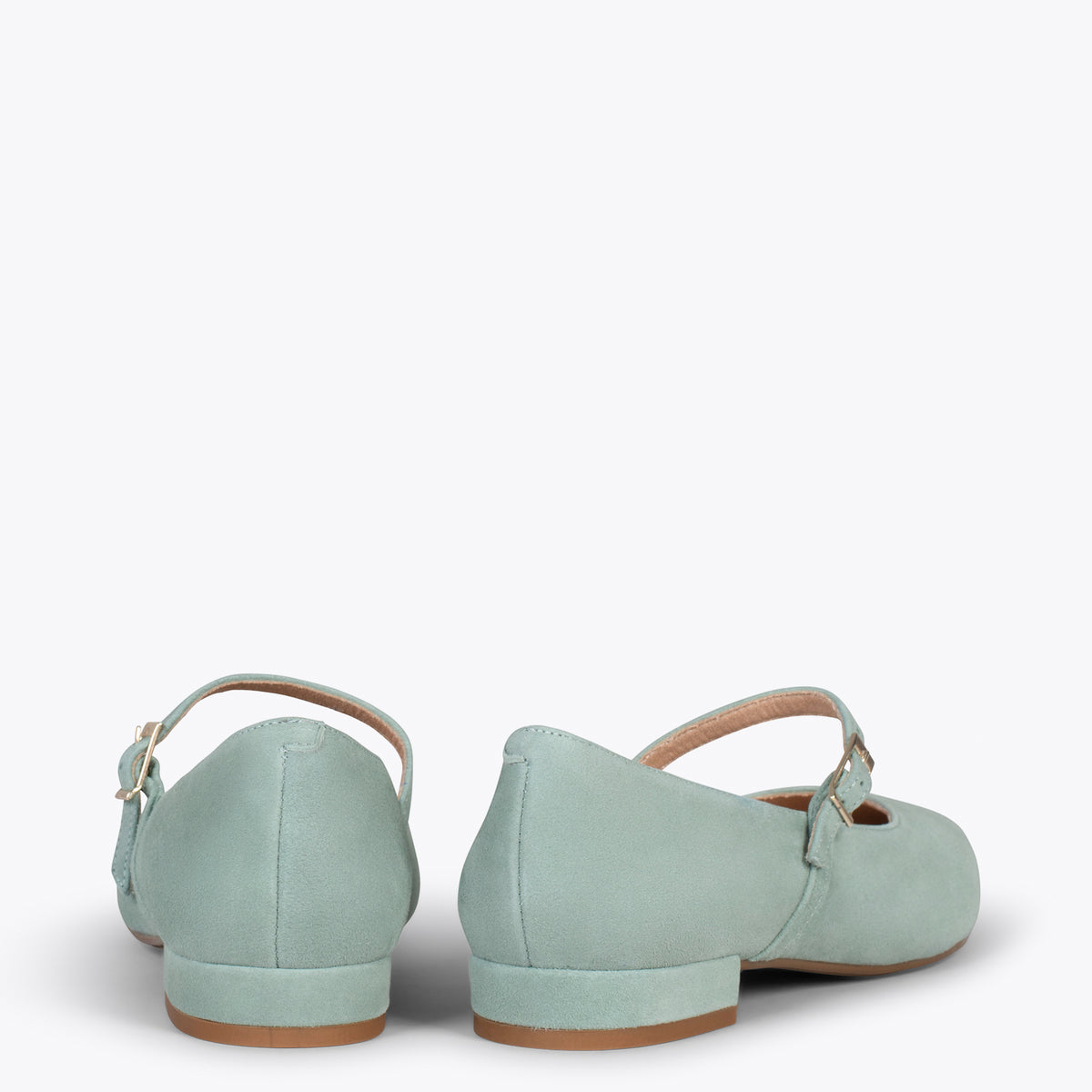 MERCEDITAS - Zapatos planos con hebilla VERDE AGUA