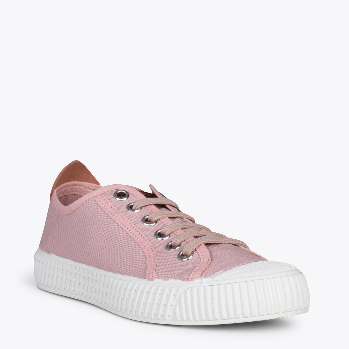 BAMBA – Zapatillas casuals de lona para mujer ROSA