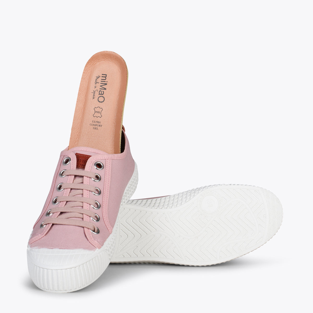 BAMBA – Zapatillas casuals de lona para mujer ROSA
