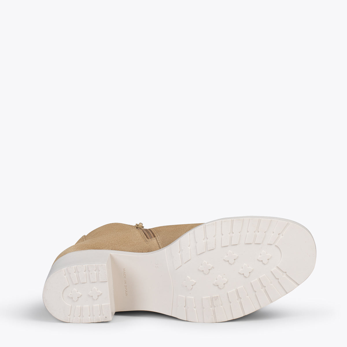 TEEN – Botines de tacón ancho BEIGE