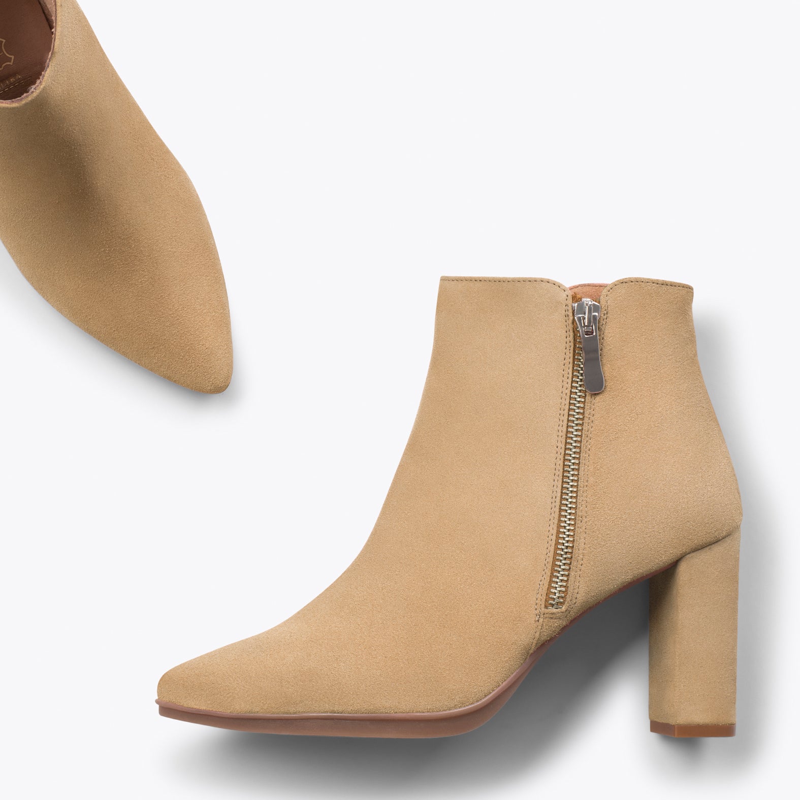 URBAN BOOTIE – SAND high heel booties