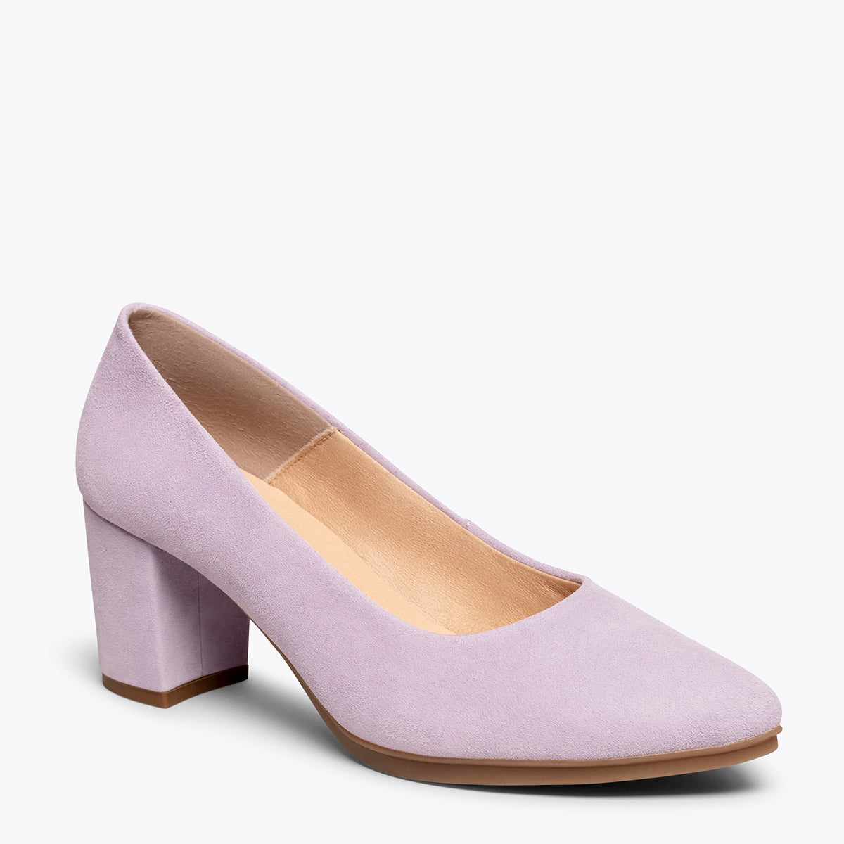 URBAN S - Zapatos de tacón medio de ante LILA