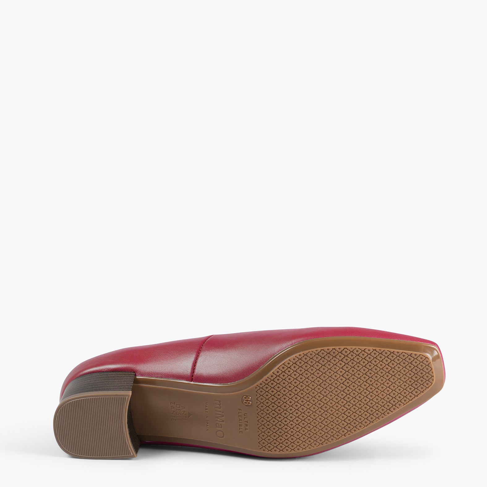 URBAN LADY - Zapatos de tacón bajo de napa GRANATE - miMaO ®