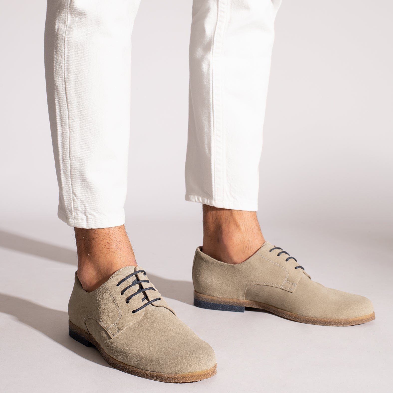 BLUCHER – GREY classic shoes with laces