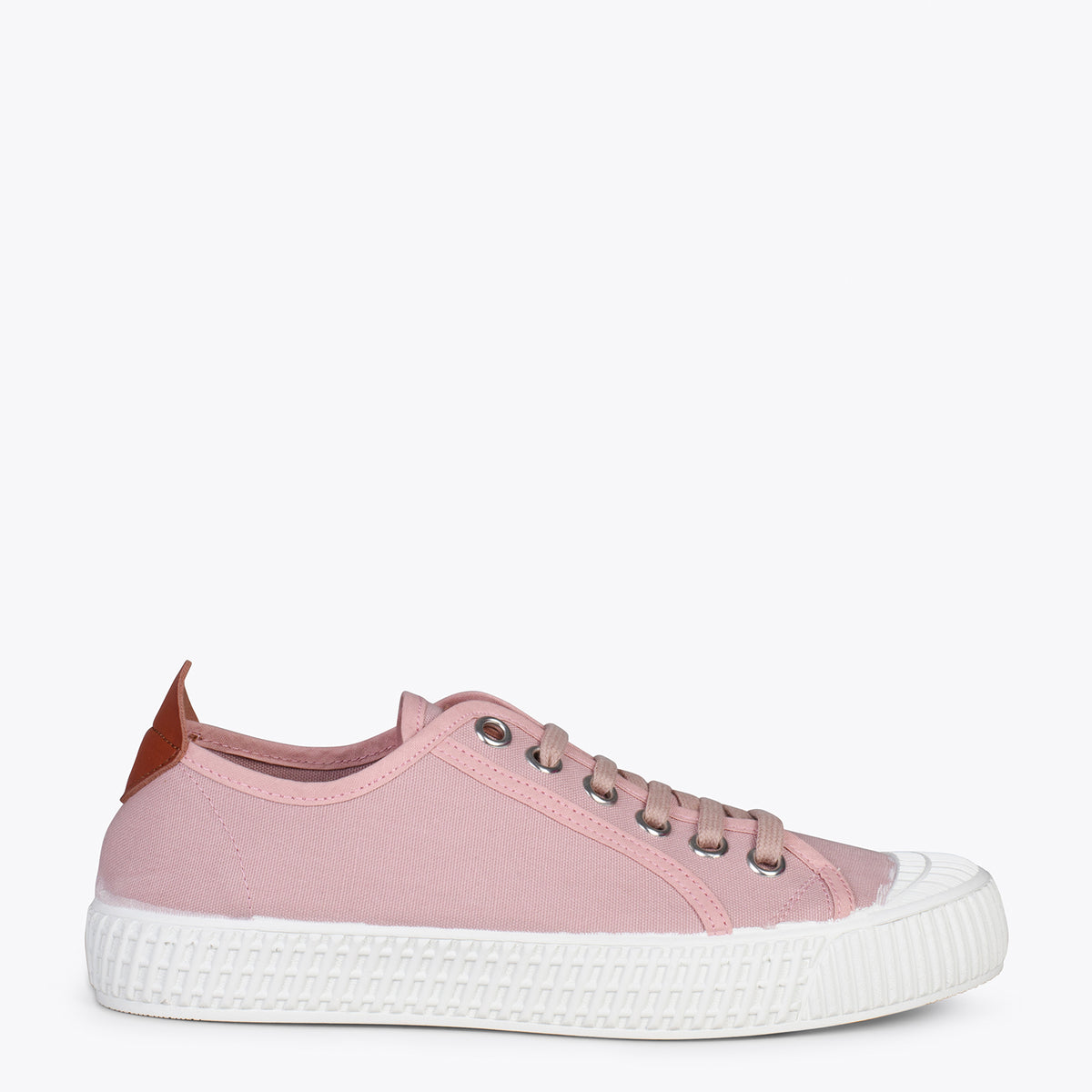 BAMBA – Zapatillas casuals de lona para mujer ROSA