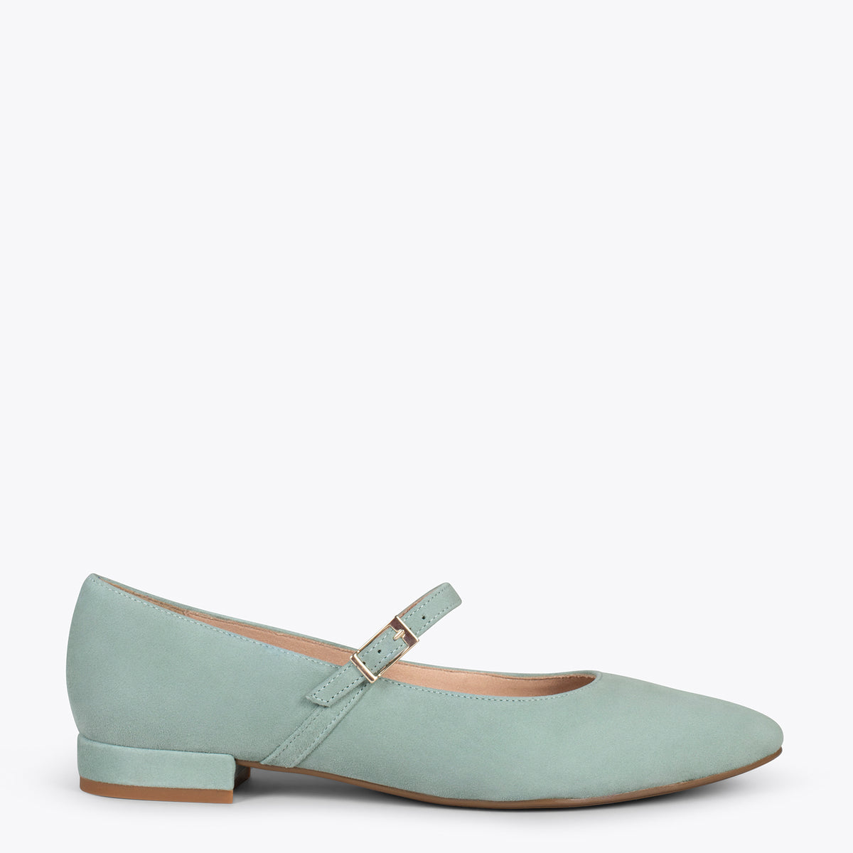 MERCEDITAS - Zapatos planos con hebilla VERDE AGUA