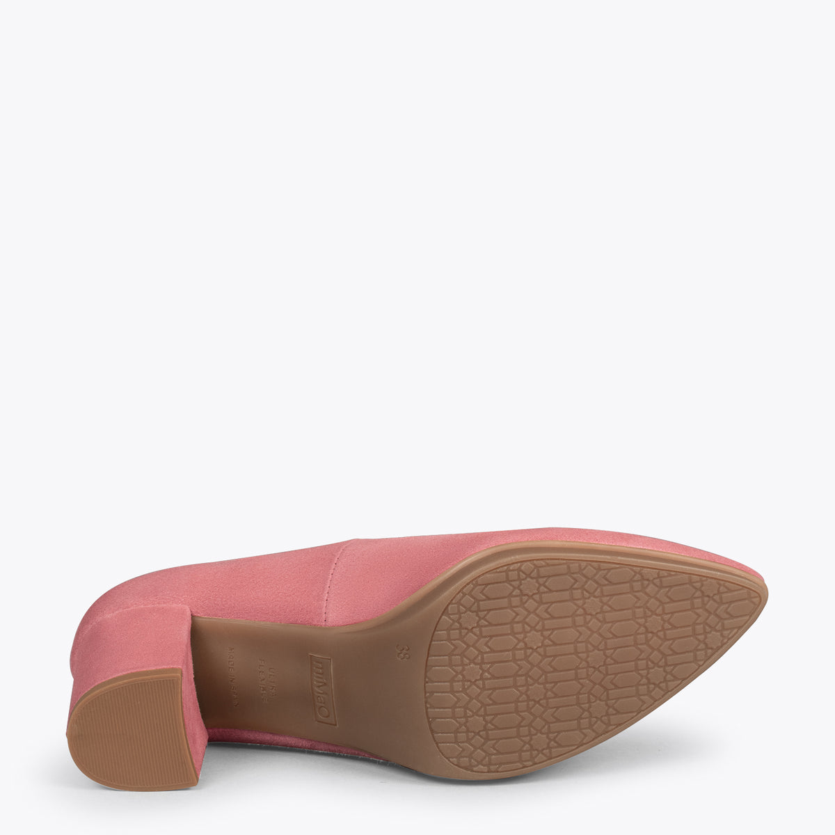 URBAN S – PINK suede mid heels