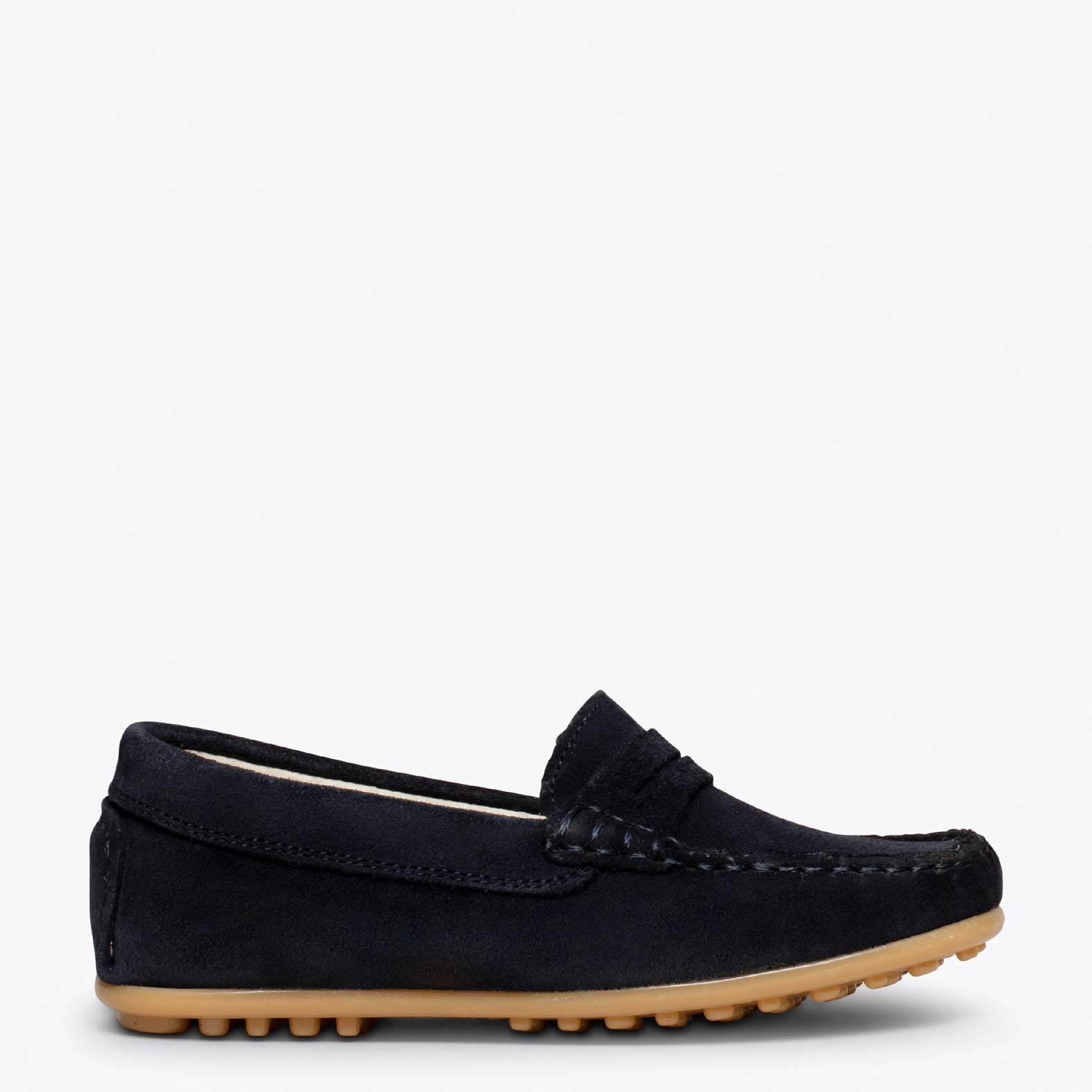 MOCASÍN Mocasines AZUL MARINO para niños de piel