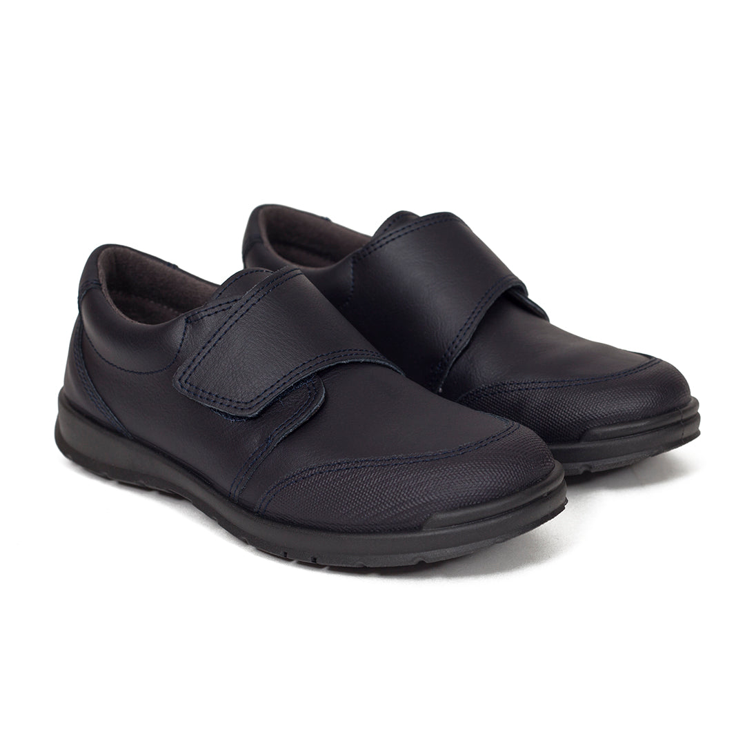 Zapatos colegiales niño y niña azul marino para uniforme de colegio 