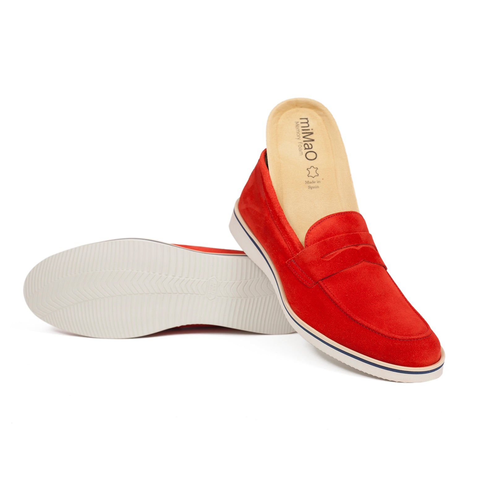 Mocassins Homme Memory Foam Rouge