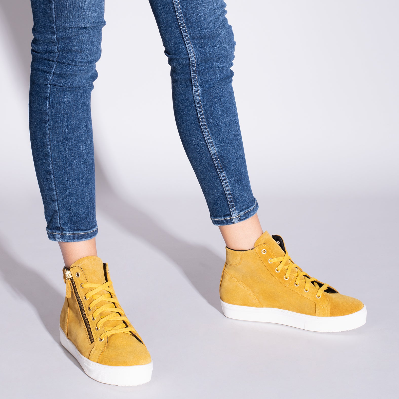 STAR - Zapatillas con plataforma de mujer MOSTAZA - miMaO ®
