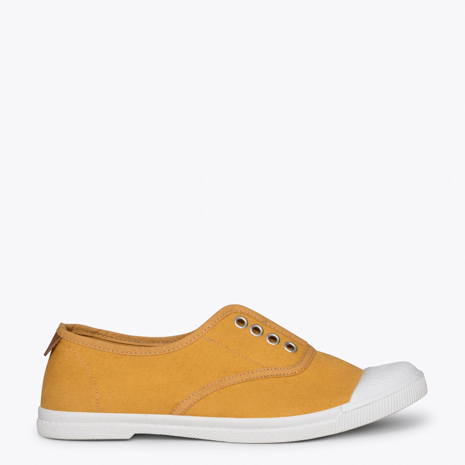 WAY - Zapatillas sin cordones de lona MOSTAZA