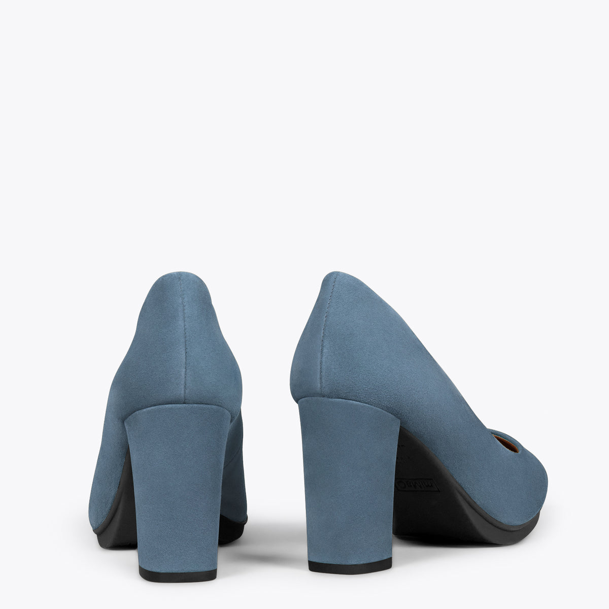 URBAN – Zapatos de tacón alto de ante AZUL