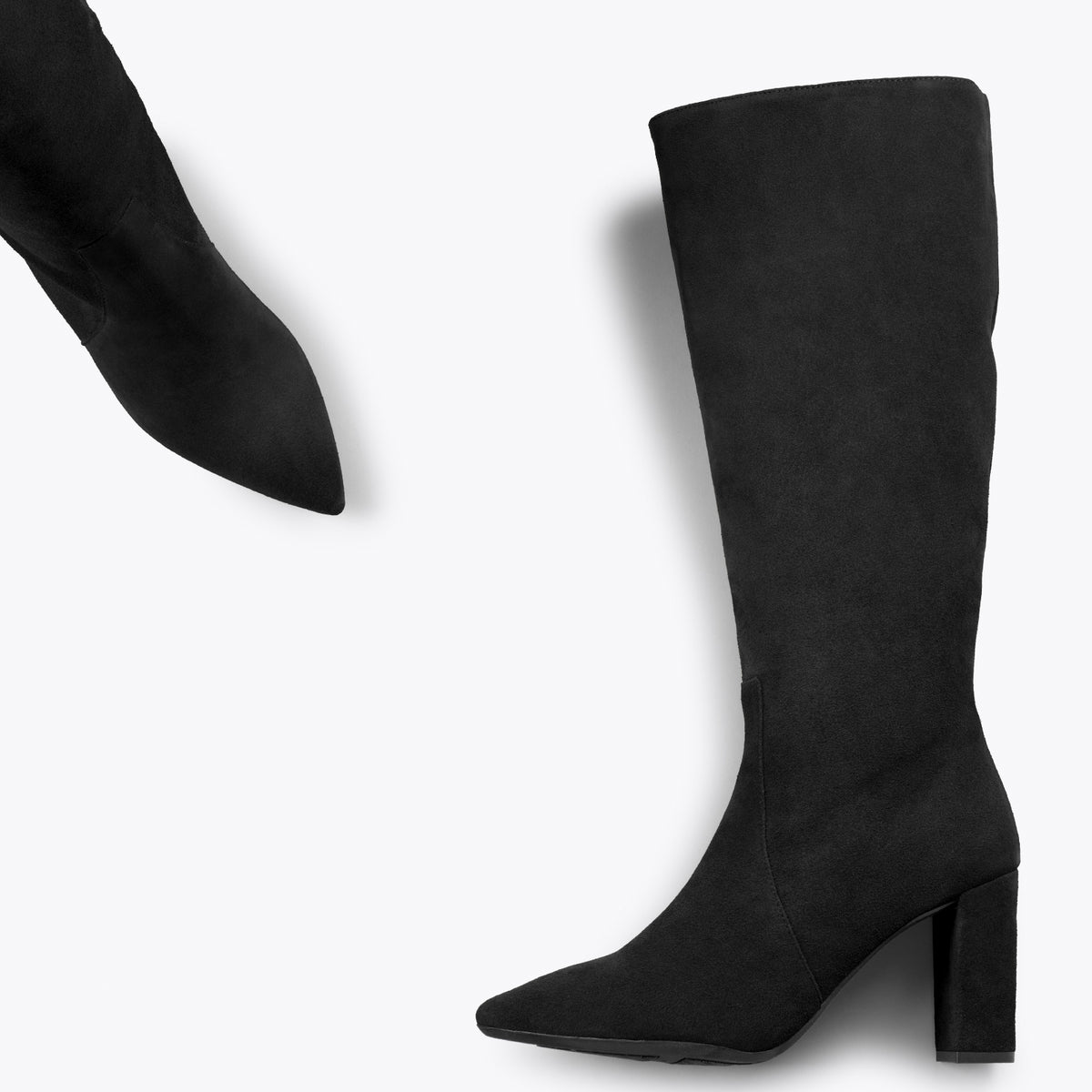 URBAN – BLACK high boots with zipper