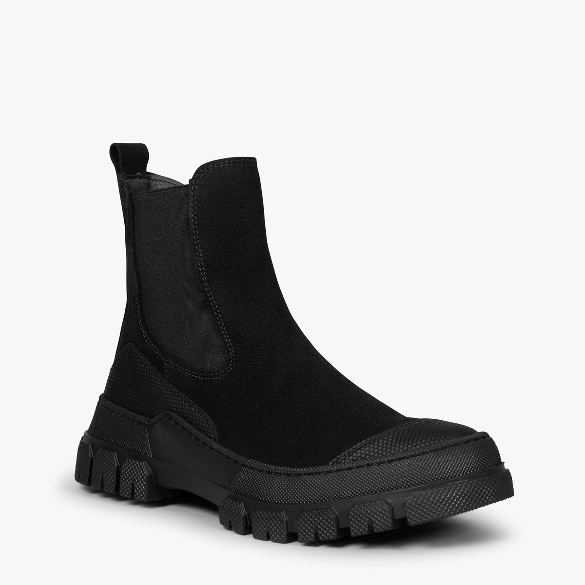 BROOKLYN - Botines track NEGROS con puntera de goma