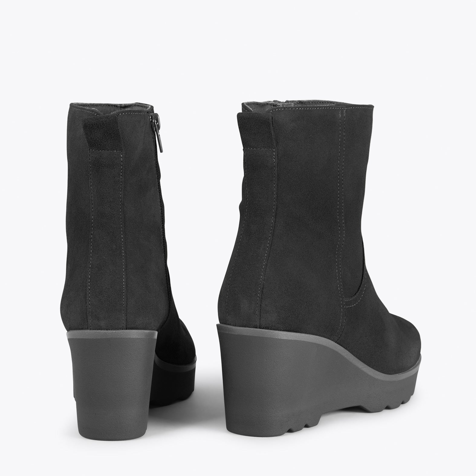 JEANS  – Botines con caña media y plataforma NEGRO - miMaO ®