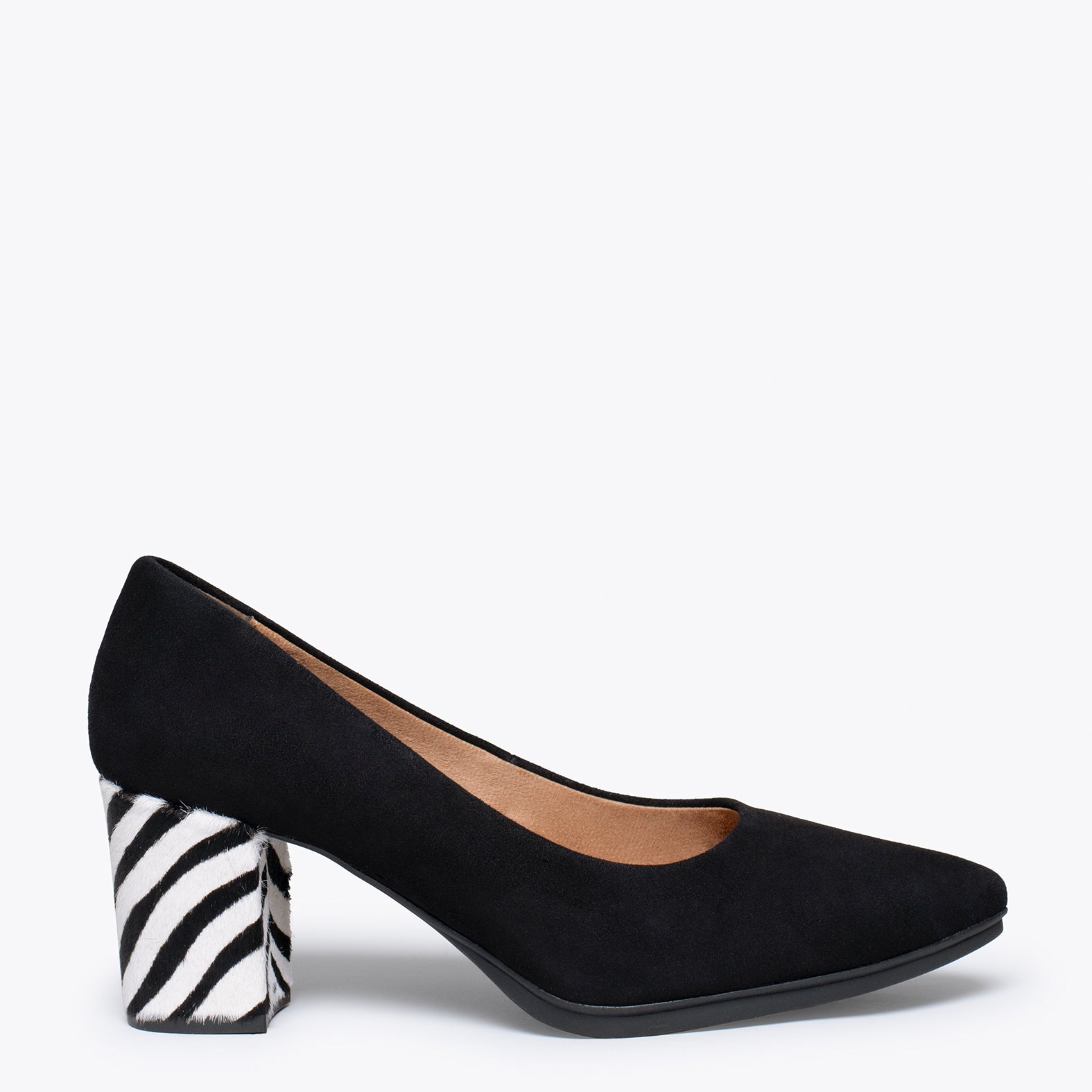 URBAN S WILD - Zapatos negros de tacón Animal Print CEBRA - miMaO ®