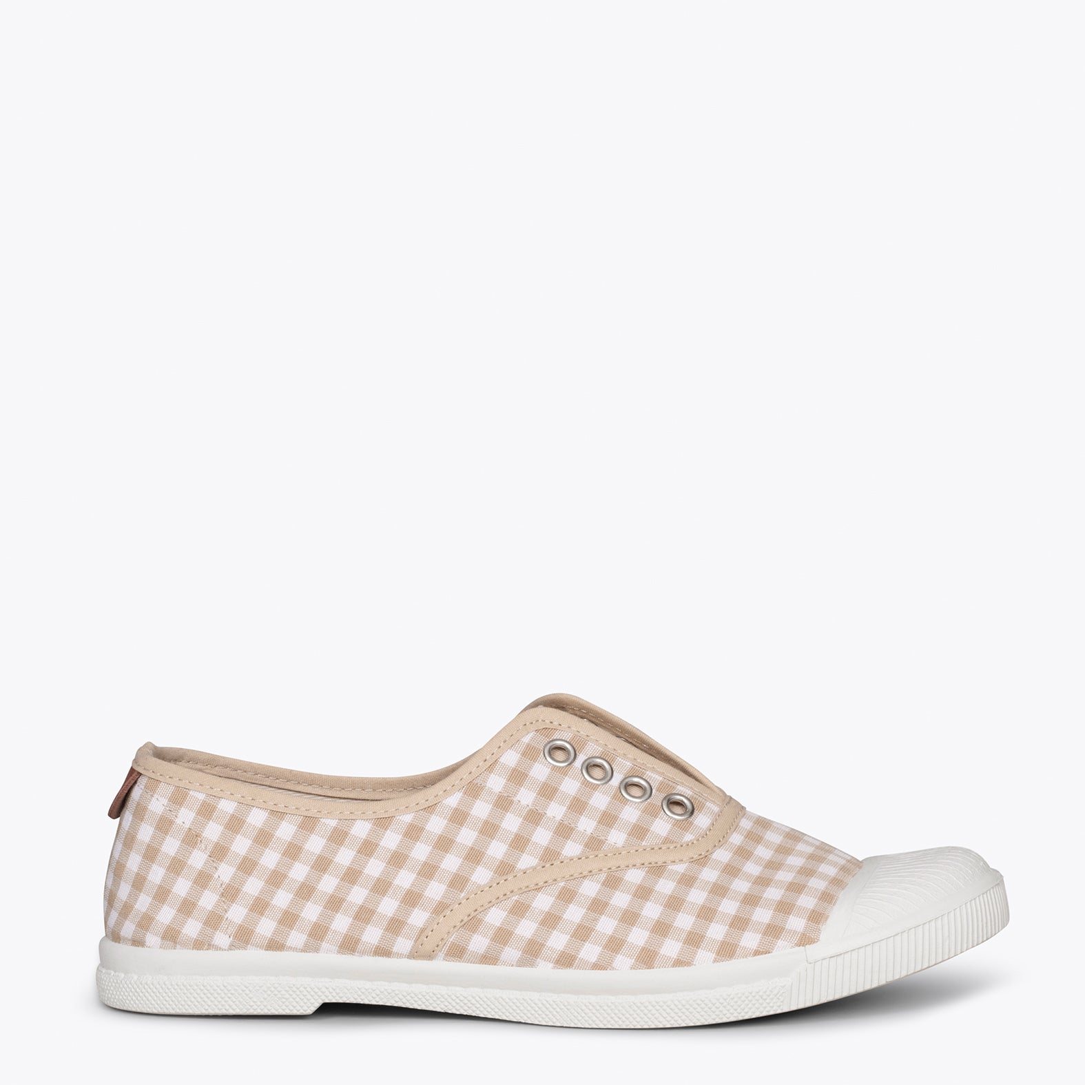 WAY - Zapatillas sin cordones de lona vichy BEIGE - miMaO ®