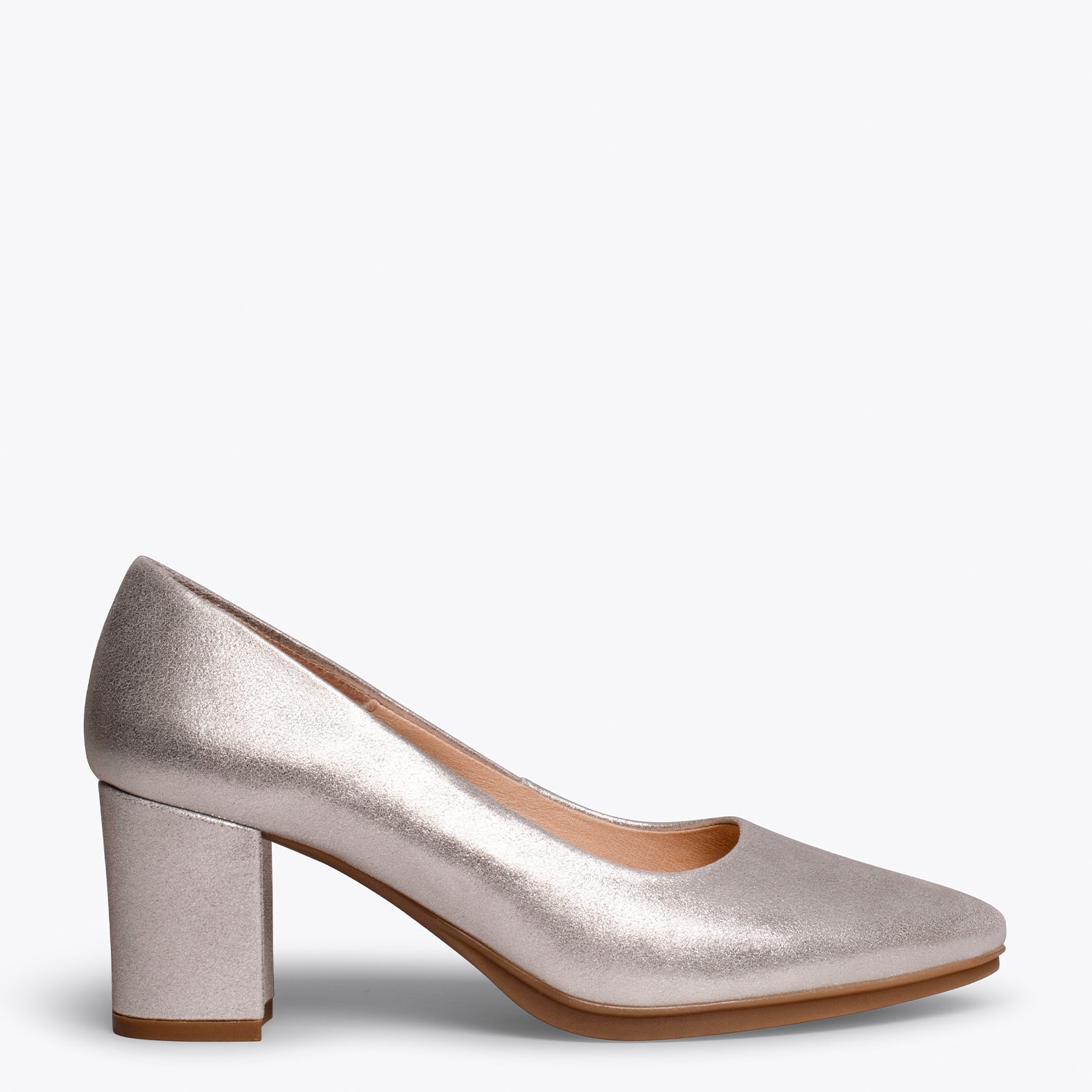 URBAN S SPLASH - Zapatos de piel metalizada PLATA