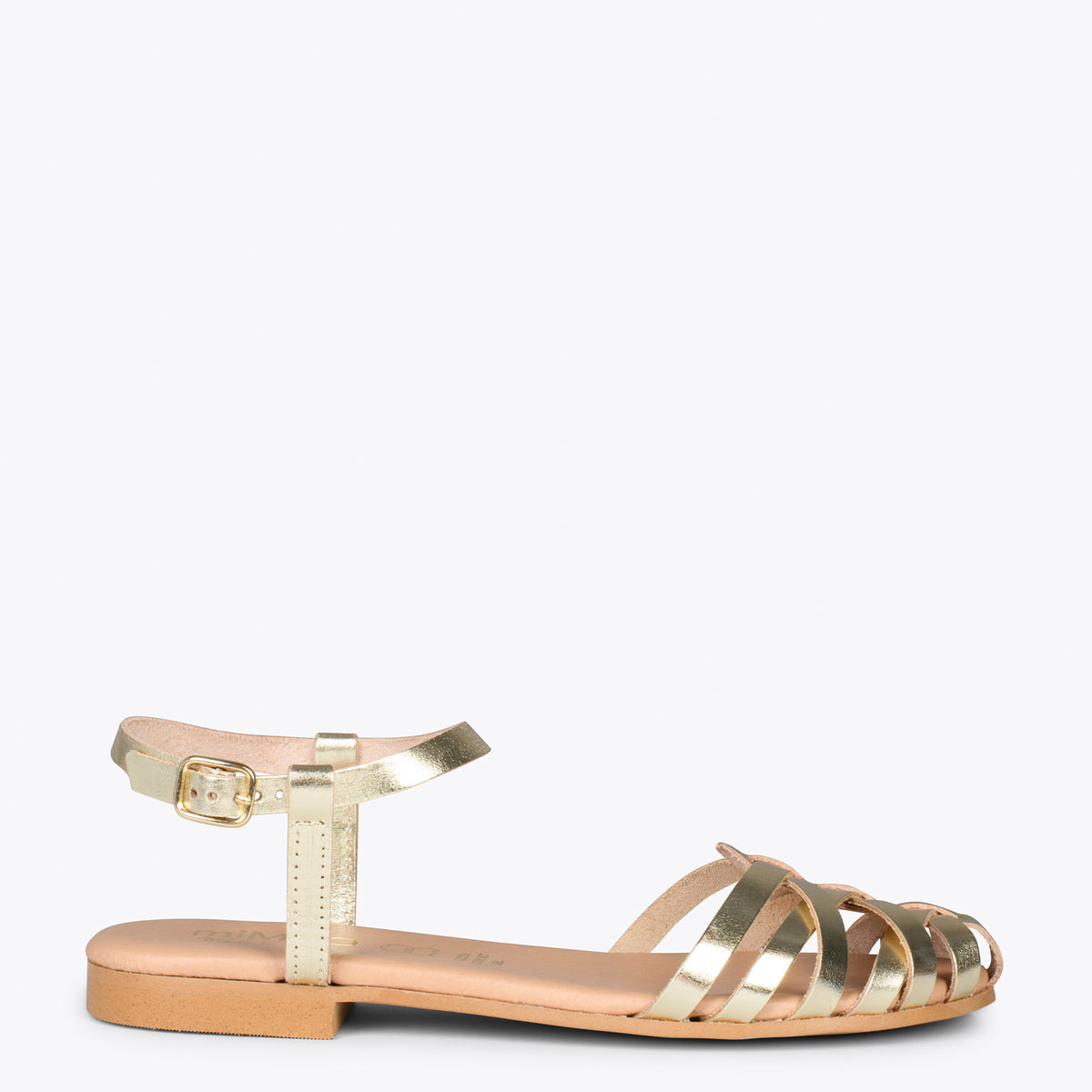 CANGREJERA – Sandalias planas trenzadas PLATINO
