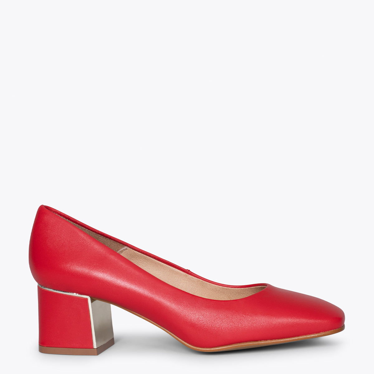 FEMME - Chaussures à talon à bout carré ROUGE