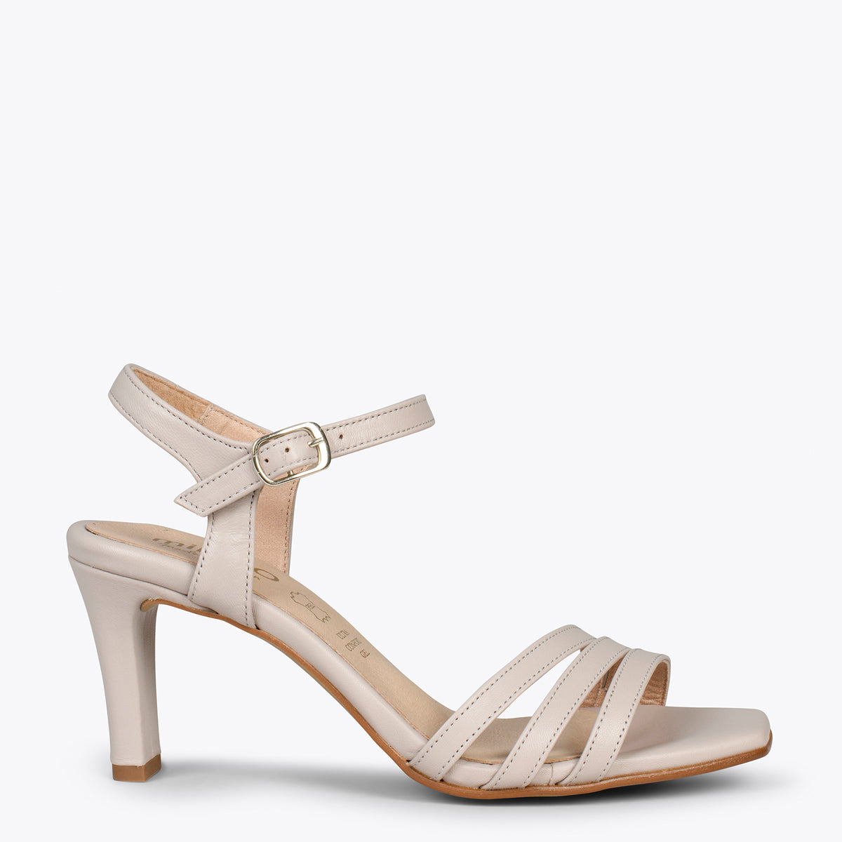 CANNES – Sandalias de fiesta con tacón fino TAUPE