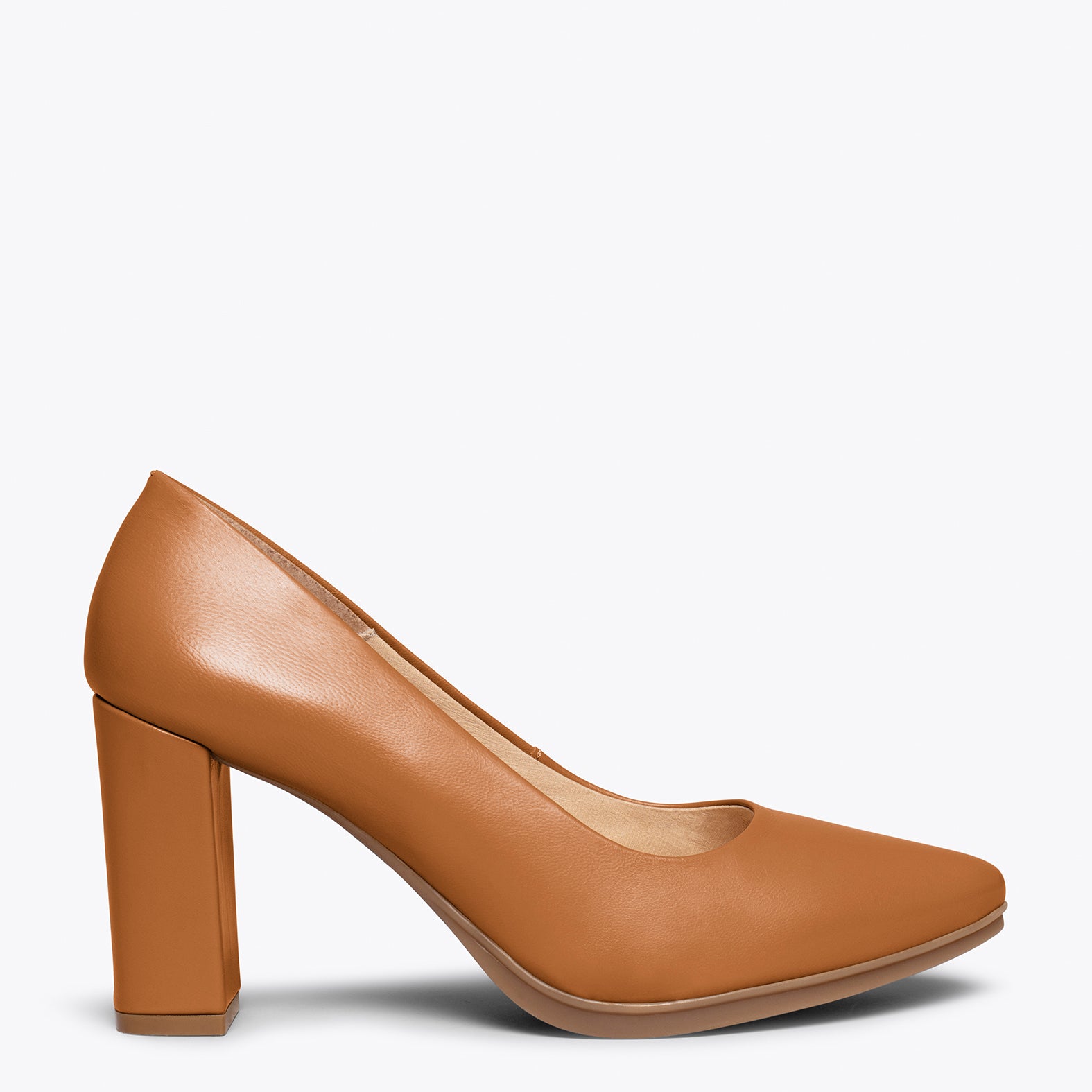 URBAN SALON – CAMEL nappa leather high heel