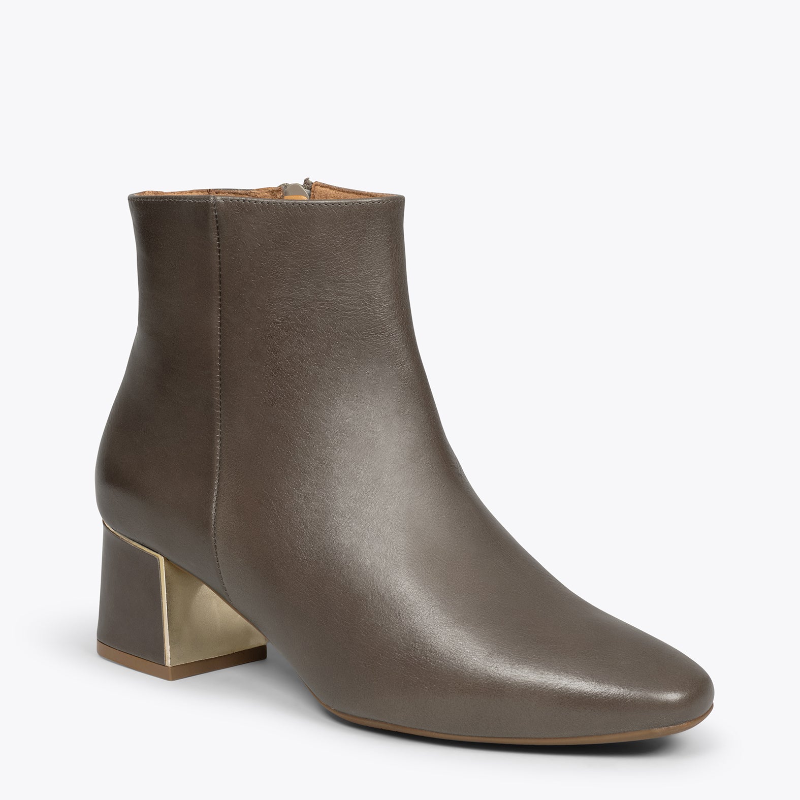 GOLD Botines de tacón TAUPE con detalle dorado - miMaO ®