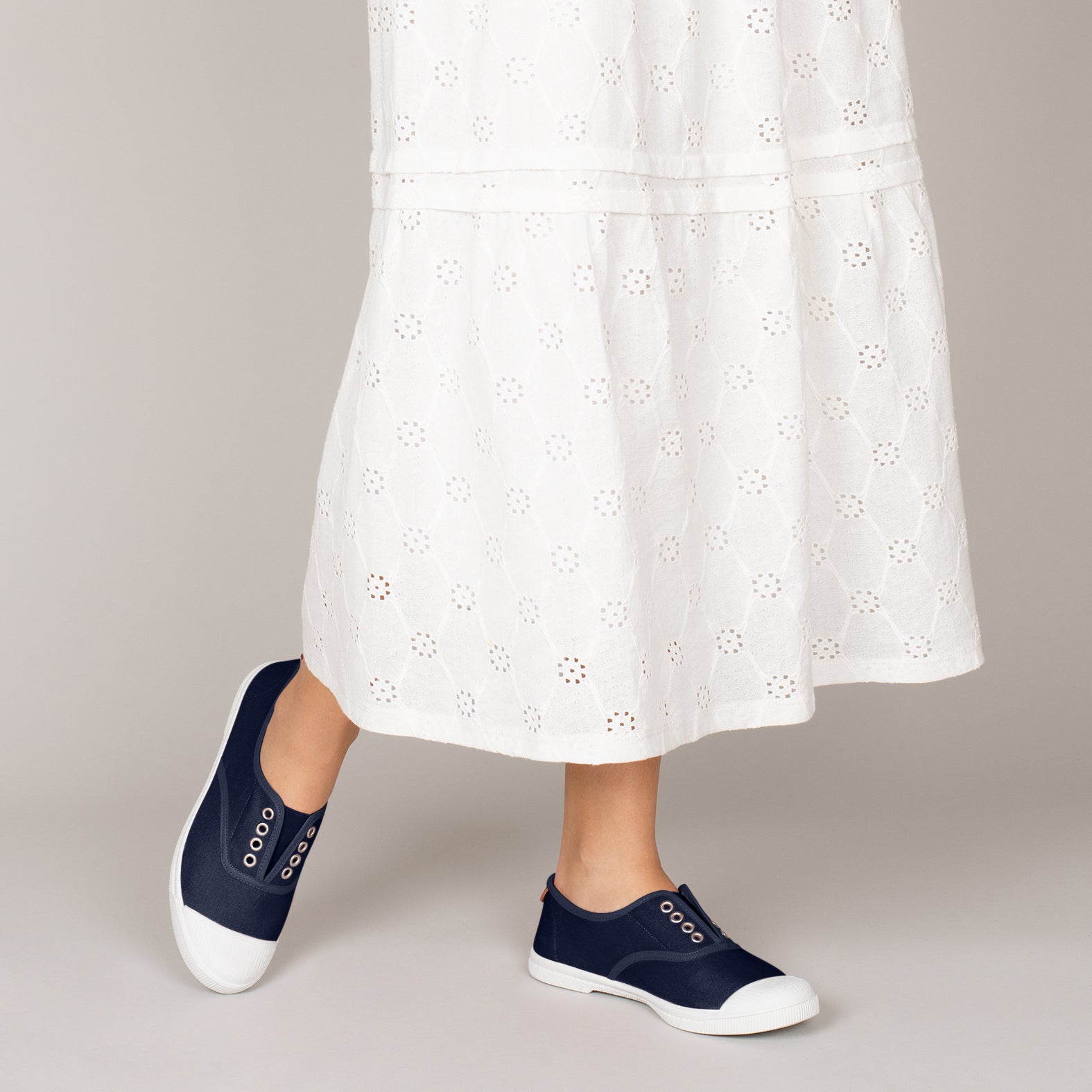 WAY - Zapatillas sin cordones de lona MARINO - miMaO ®