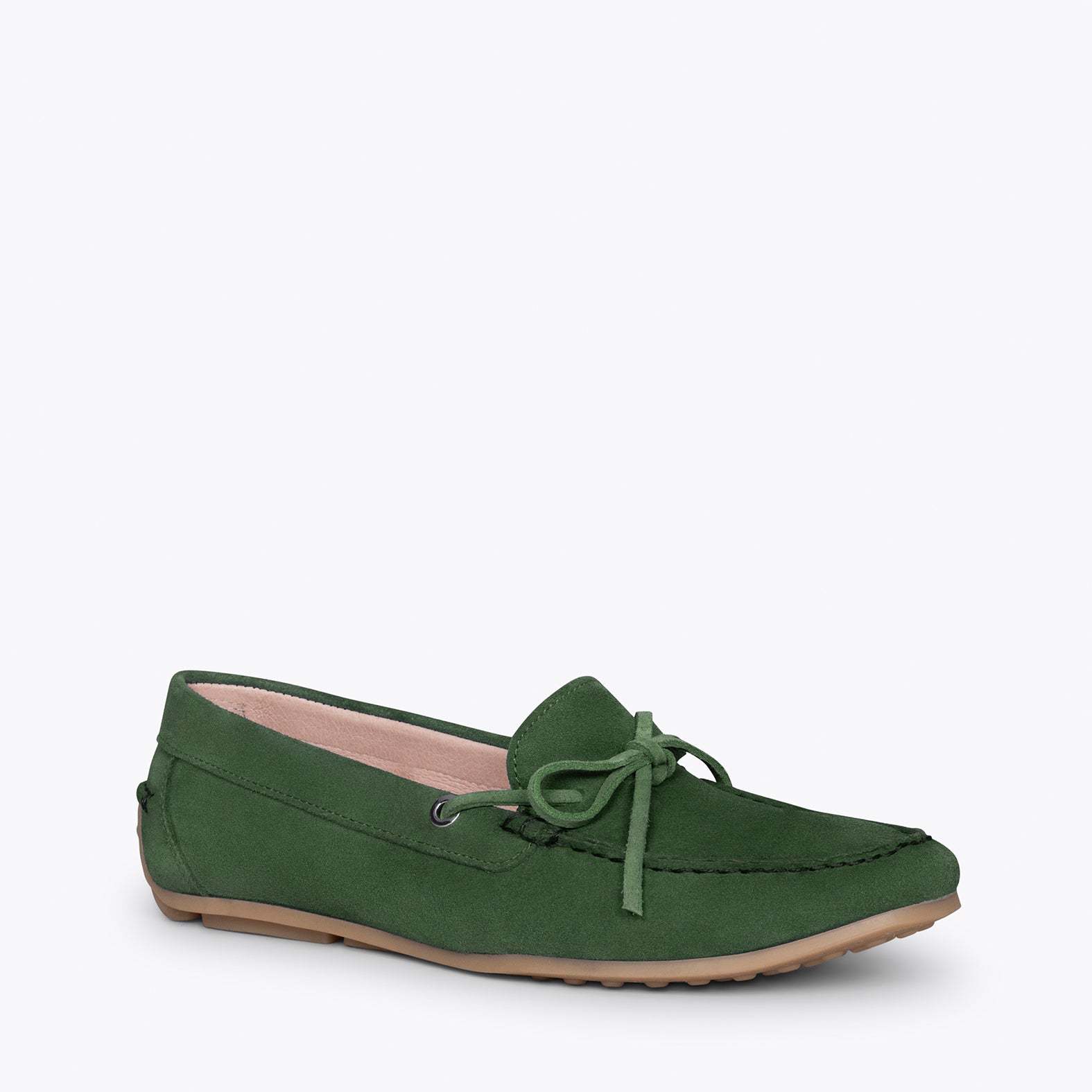 LAZO - Mocasines VERDES de mujer con plantilla extraíble