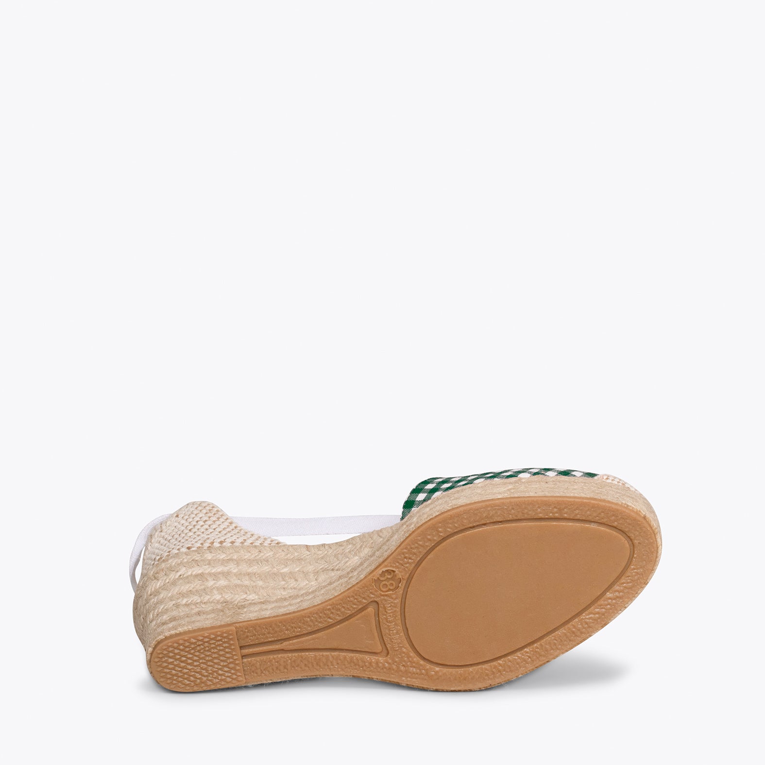 VERA - Cuñas de esparto VERDES con cintas - miMaO ®