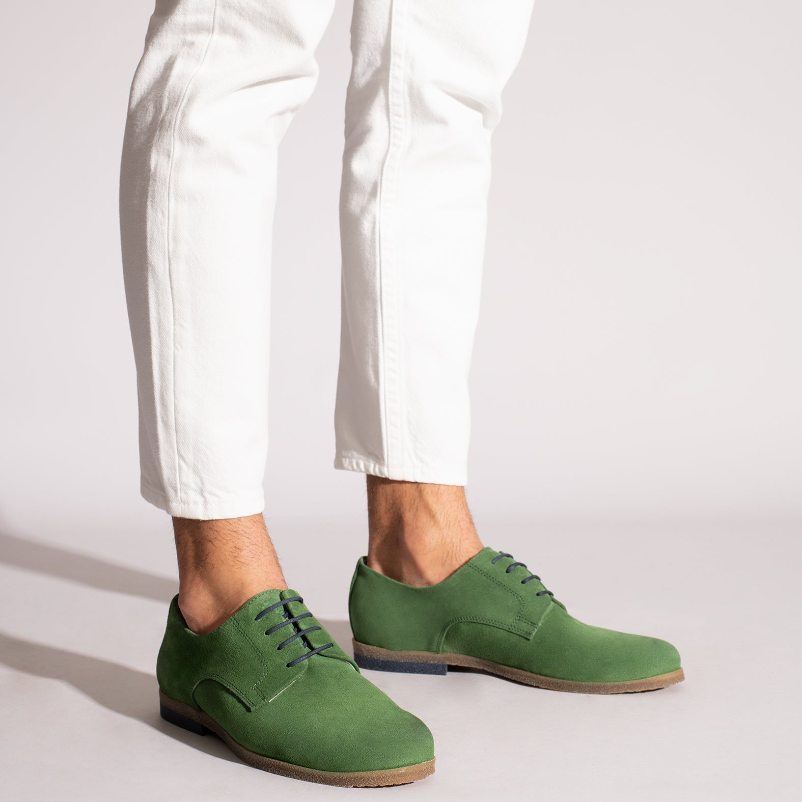 BLUCHER – GREEN classic shoes with laces